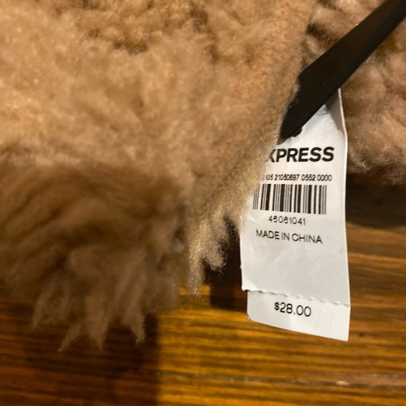 Express Teddy Mittens One Size Convertible New Fuzzy - Picture 3 of 3